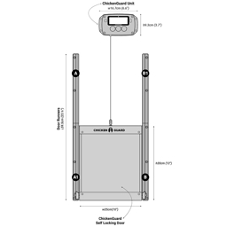 Chickenguard PRO Kit Automatisk Öppna/Stäng Automatik & Självlåsande Hönslucka